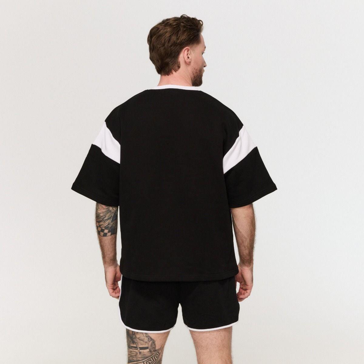 Uomo fitness pantaloncini 320 GSM neri Varsity 2/5