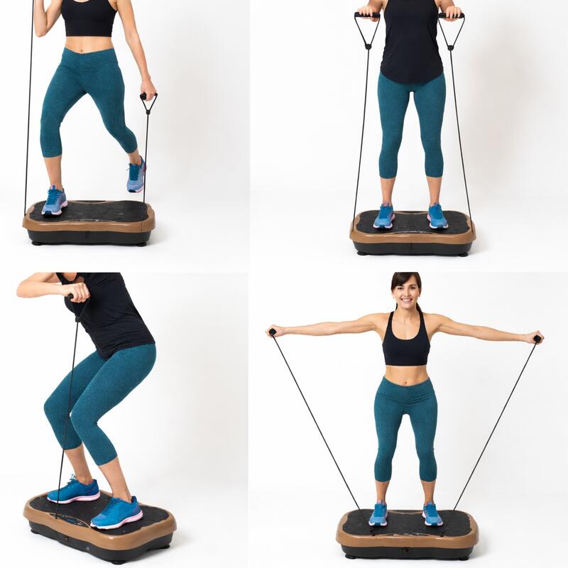 Aparat fitness cu vibromasaj, 3 programe, ecran tactil, telecomanda, 200W