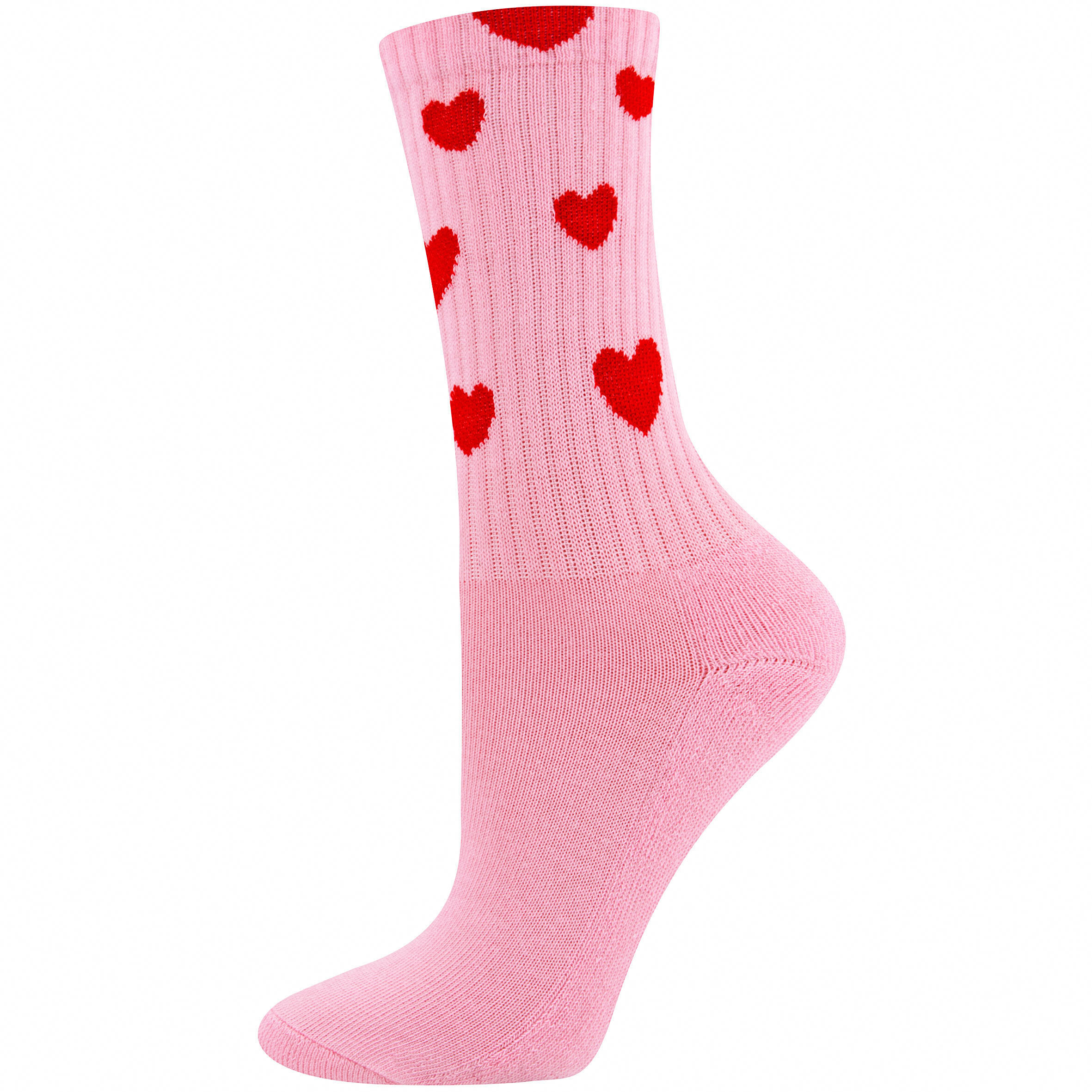 Confezione da 3 paia di calzini da tennis alti bianchi/rosa 5/7