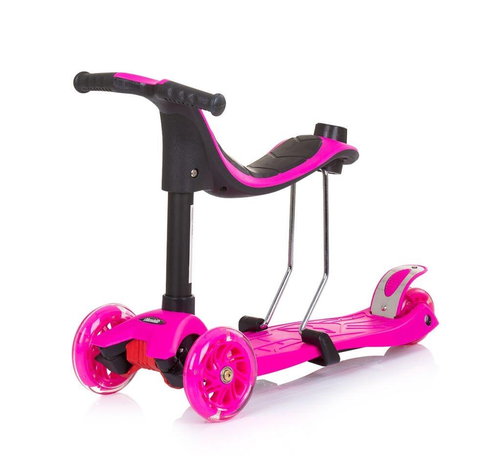 Infantil Paseo Patinete evolutivo 3 en 1 empuje MULTI PLUS LED Pink 3/5