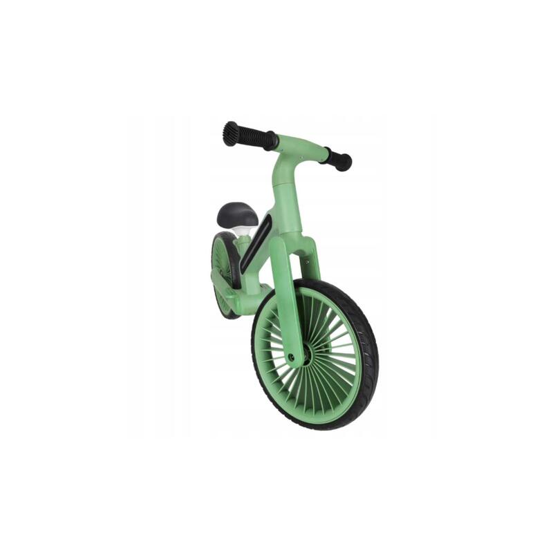 Bicicleta fara pedale copii, LED RGB, reglabila, 90 x 55 x 40-45 cm, verde