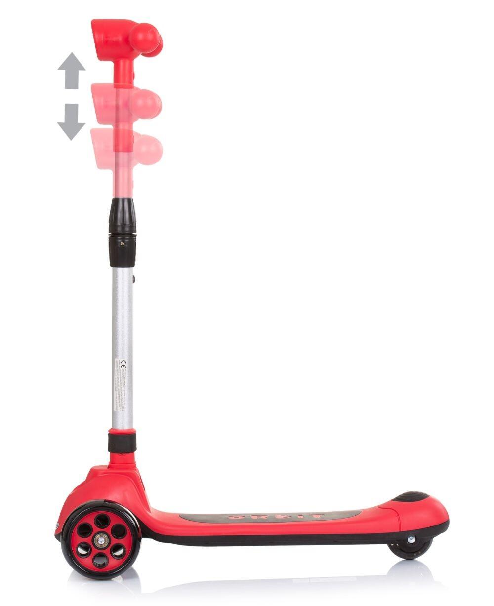 Infantil Paseo Patinete plegable aluminio ORBIT LED 3 ruedas Red 3/5