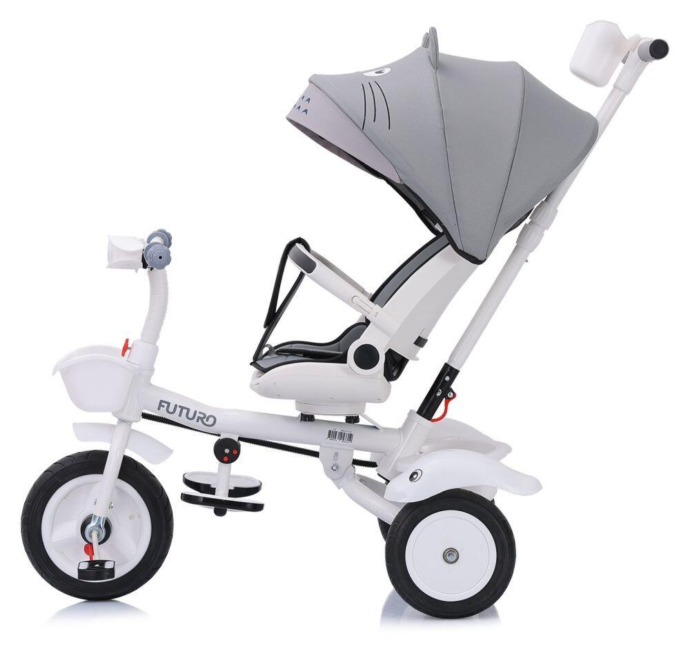 Infantil Paseo Triciclo capota giratorio reclinable FUTURO Grey 2/5