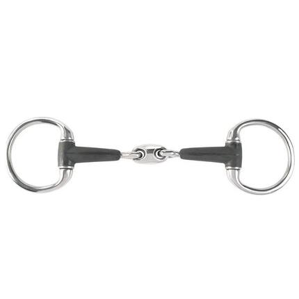 Mors olive pour cheval à double brisure en caoutchouc Horze