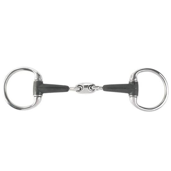 Mors olive pour cheval à double brisure en caoutchouc Horze