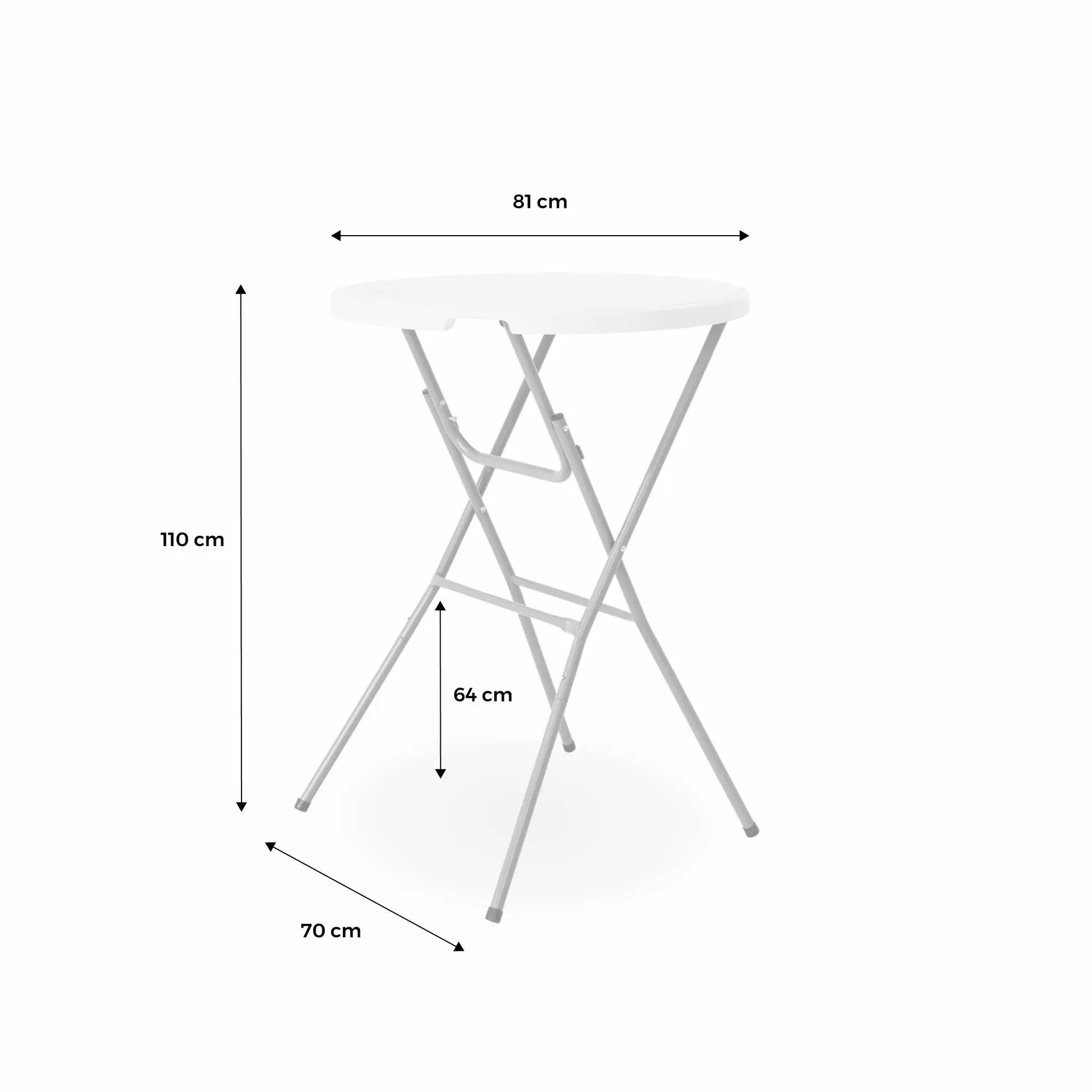 Lot de 2 tables de réception Mange debout, pliables | sweeek 8/8