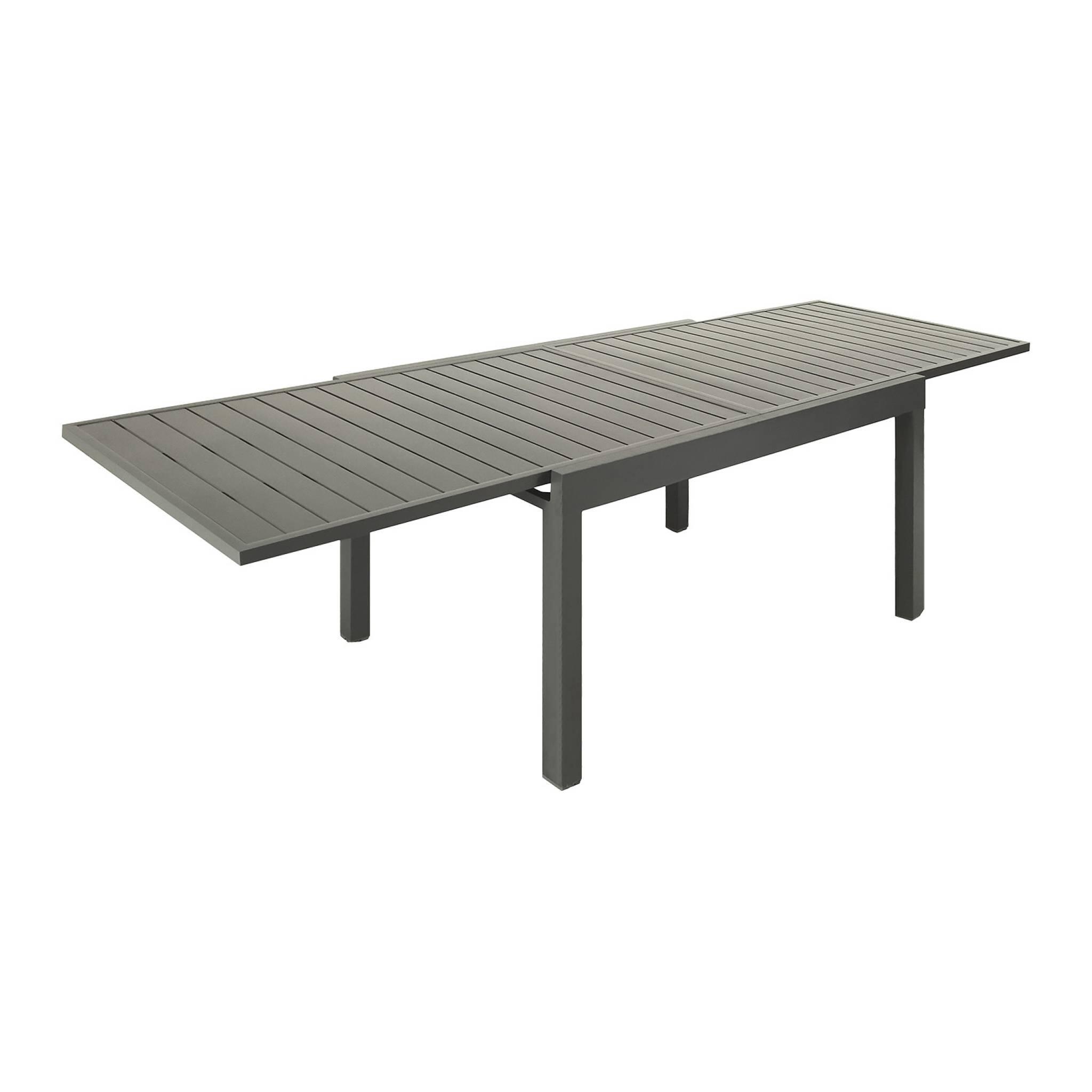 Mesa de jardim extensível em alumínio, 8 lugares, Verde caqui 3/5