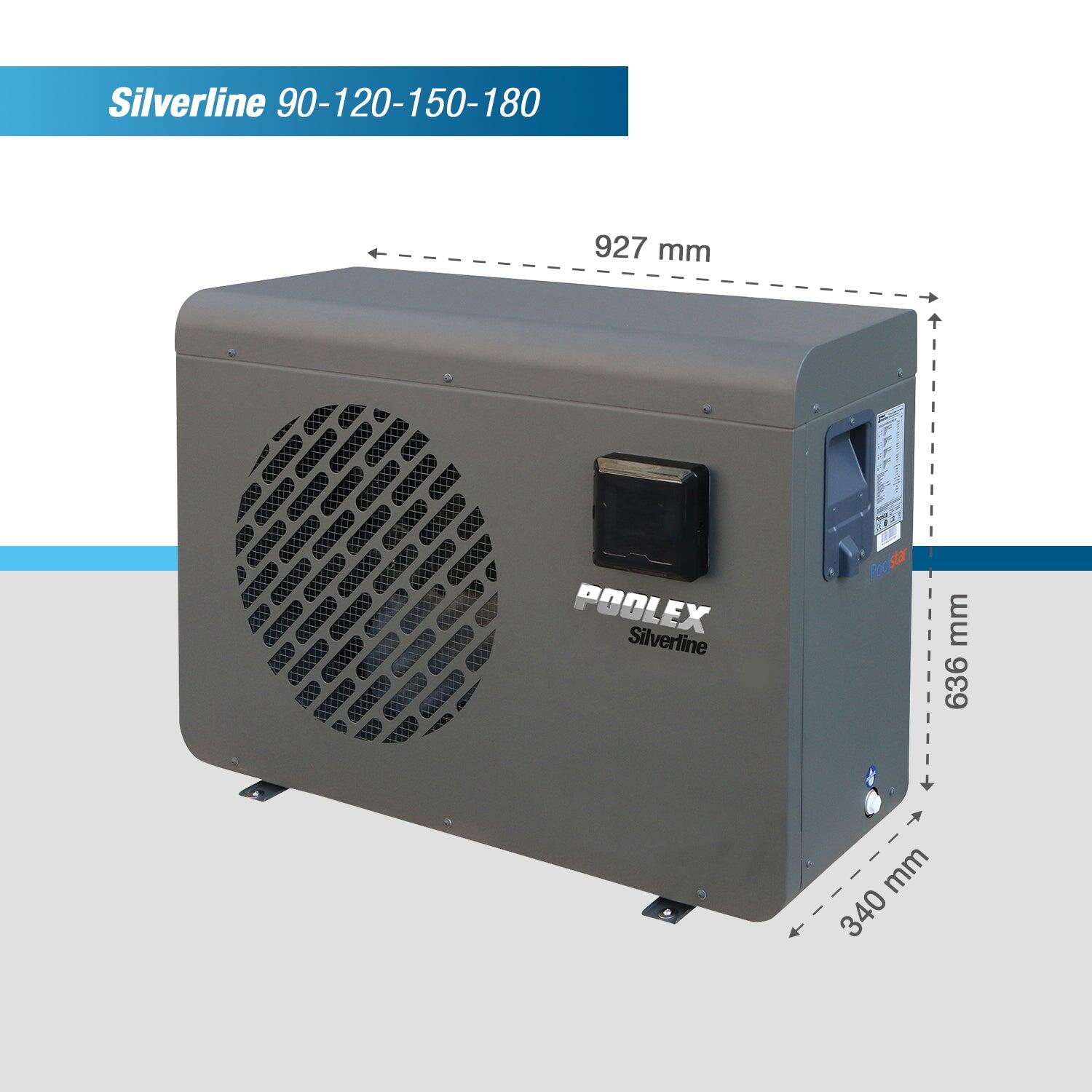 Poolex - Bomba de calor Silverline para piscinas Silverline 120 – de 45 a 65 m³ 5/6
