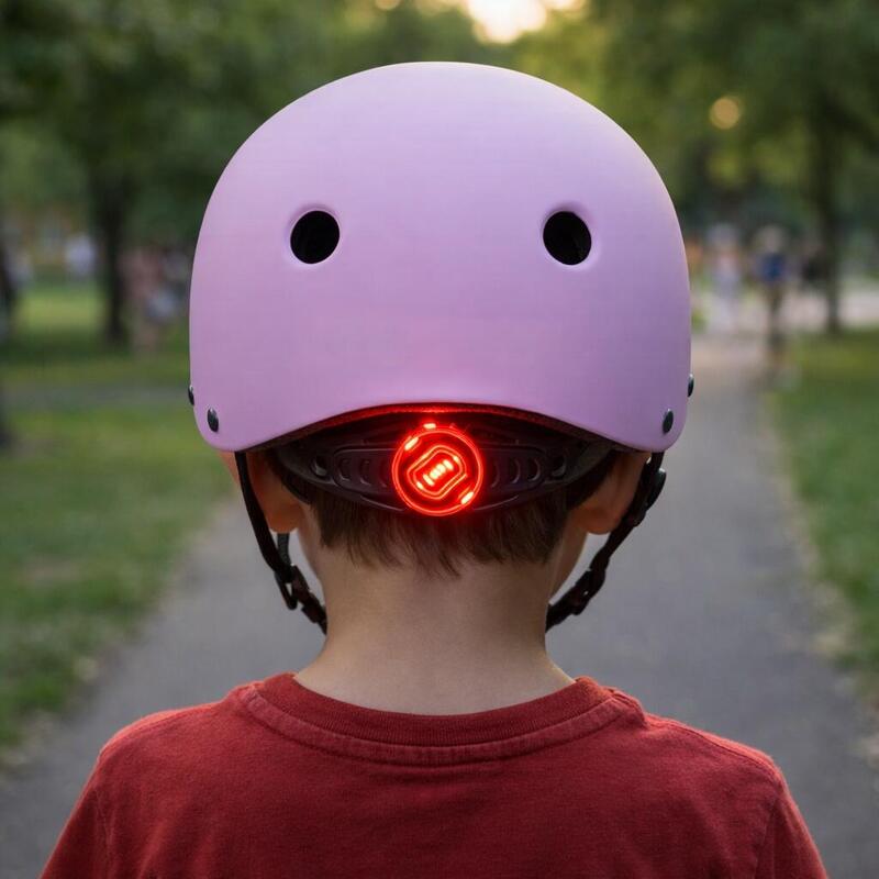Casca protectie bicicleta copii, marimea M 55-58 cm, lumina LED, ventilatie