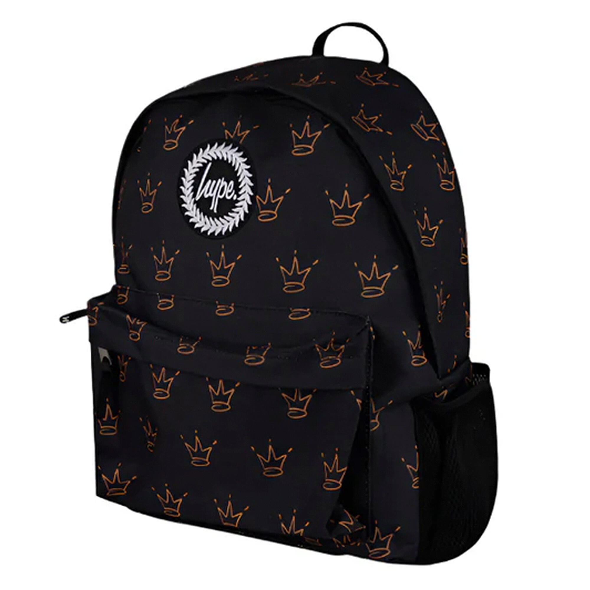 Hype - Unisex Rucksack Schwarz Kronen Muster Gepolstert 3/5
