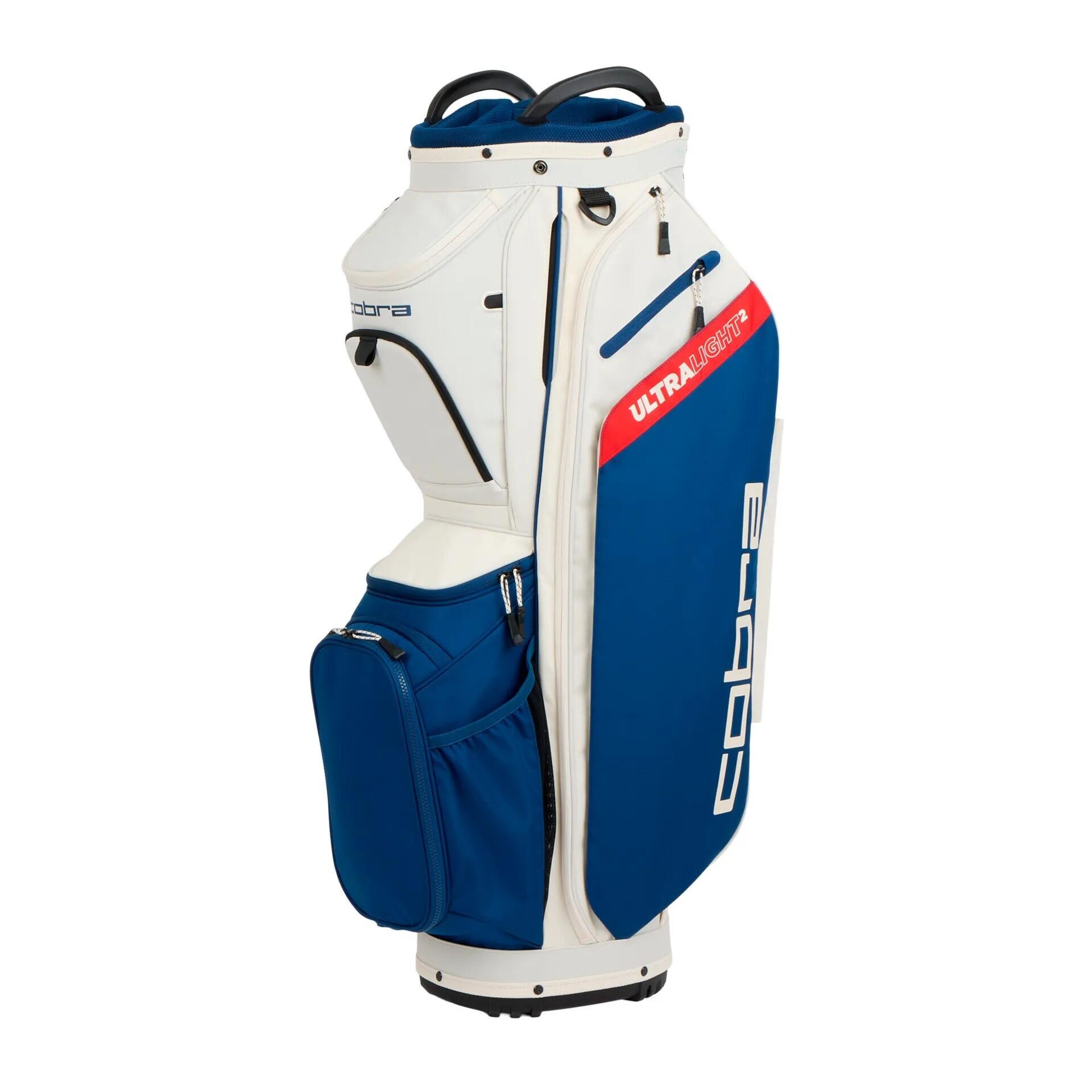 Bolsa Golf Cobra Ultralight 2 Cart Bag Blanco y Azul 2/4