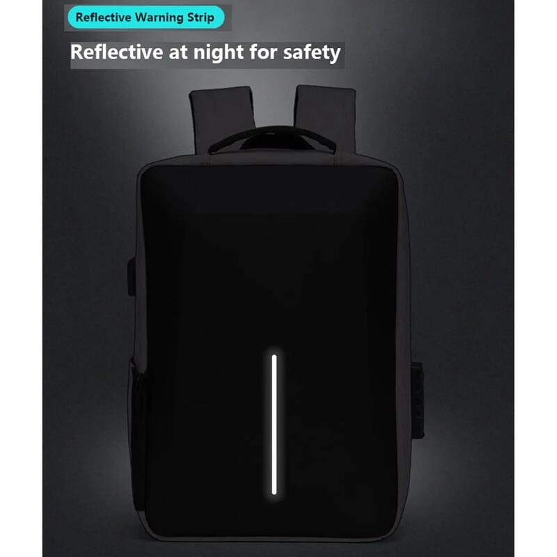 Rucsac laptop antifurt, inchidere cu cifru, USB incarcare, 45 x 32 x 14 cm