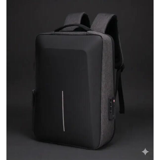 Rucsac laptop antifurt, inchidere cu cifru, USB incarcare, 45 x 32 x 14 cm