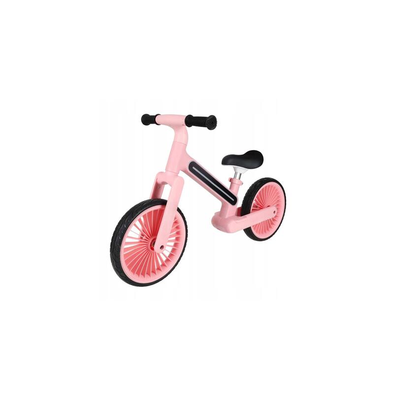 Bicicleta fara pedale copii, LED RGB, reglabila, 90 x 55 x 40-45 cm, roz