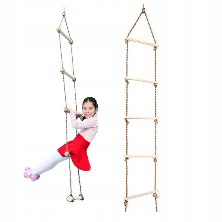 Scara de catarat pentru copii, din franghie, 6 trepte, max 50 kg, 40 x 190 cm
