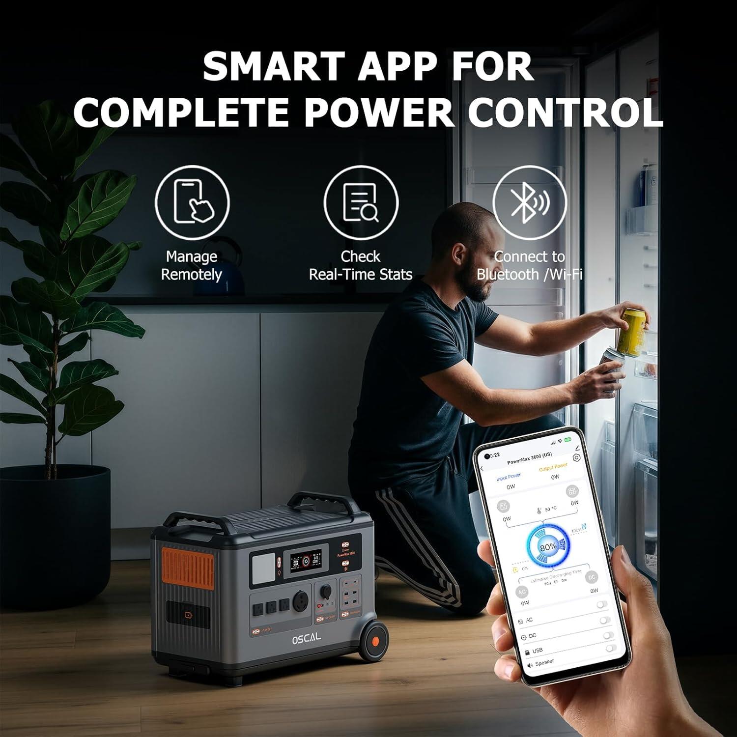 OSCAL PowerMax 3600 SE 3600Wh Station électrique portable 3/7