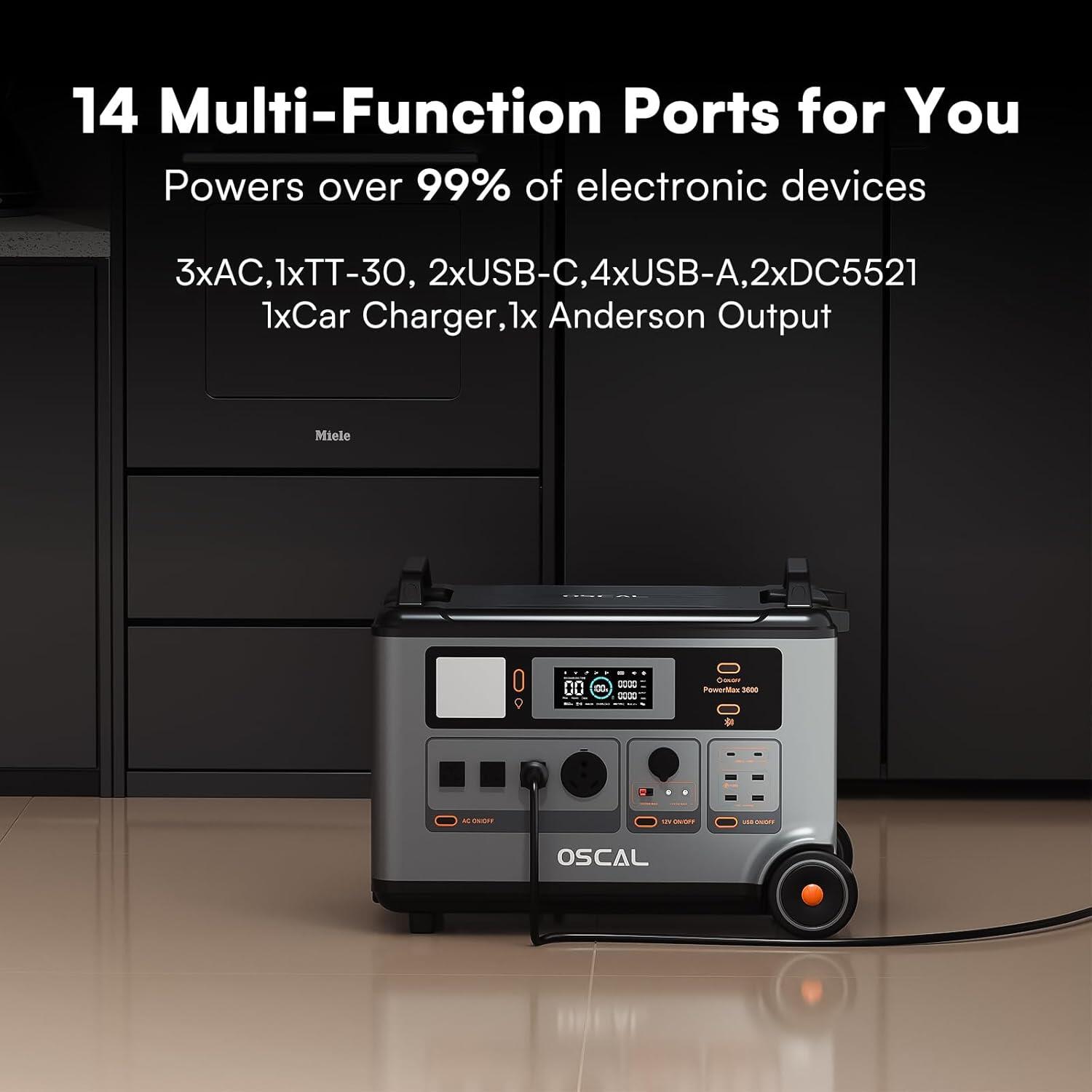 OSCAL PowerMax 3600 SE 3600Wh Station électrique portable 2/7