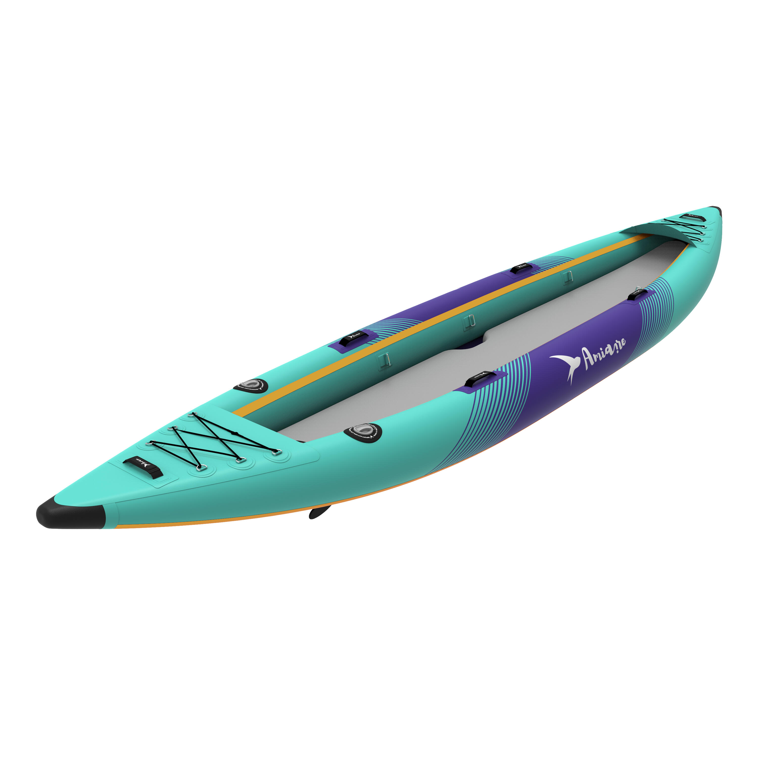 Kayak Hinchable Doble Aqua K2 Amiaire - Drop Stitch 420 cm – Pack Completo 3/7