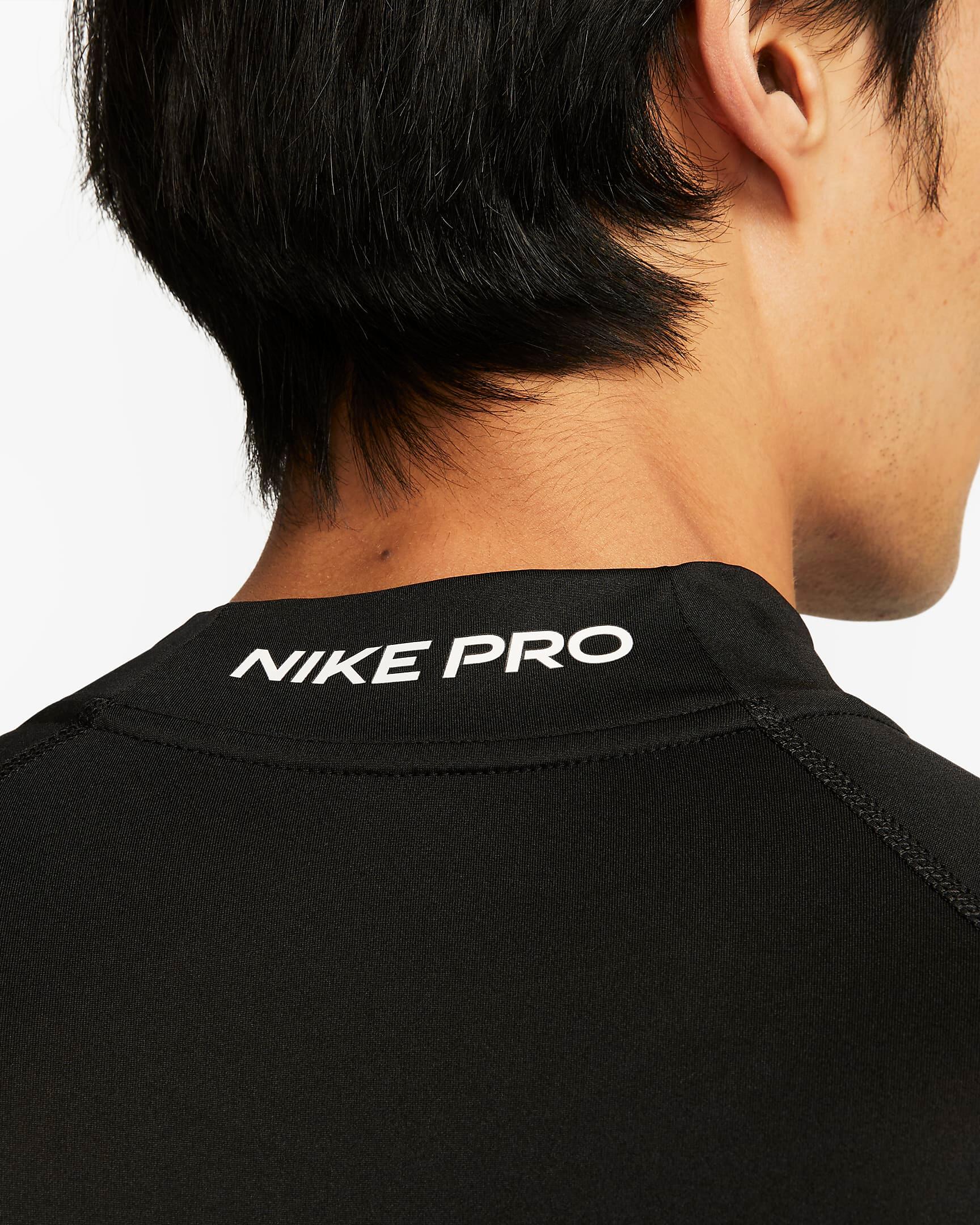 Maglie maniche lunghe da palestra uomo nike nero 4/4