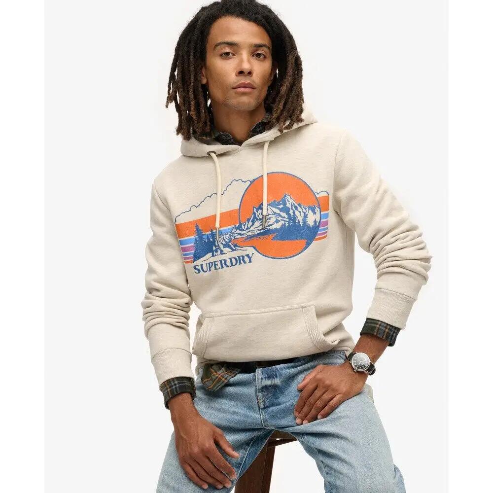 Bluza z kapturem w paski z wzorem Superdry 3/7