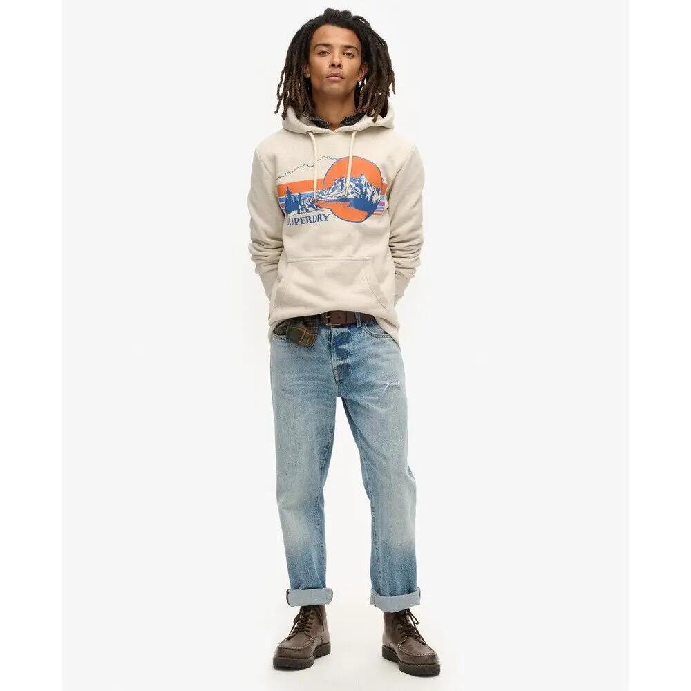 Bluza z kapturem w paski z wzorem Superdry 2/7