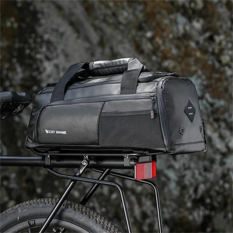 Soporte trasero de bici gran capacidad bolsa almacenamiento exterior 2/3