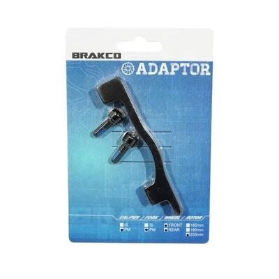 Schijfrem adapter voor mountainbike frame en vork brakco post mount
