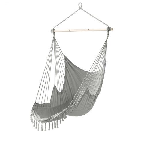 Scaun suspendat tip hamac 2 in 1, max 150 kg, bumbac 320 g/mp, 220x100x115 cm