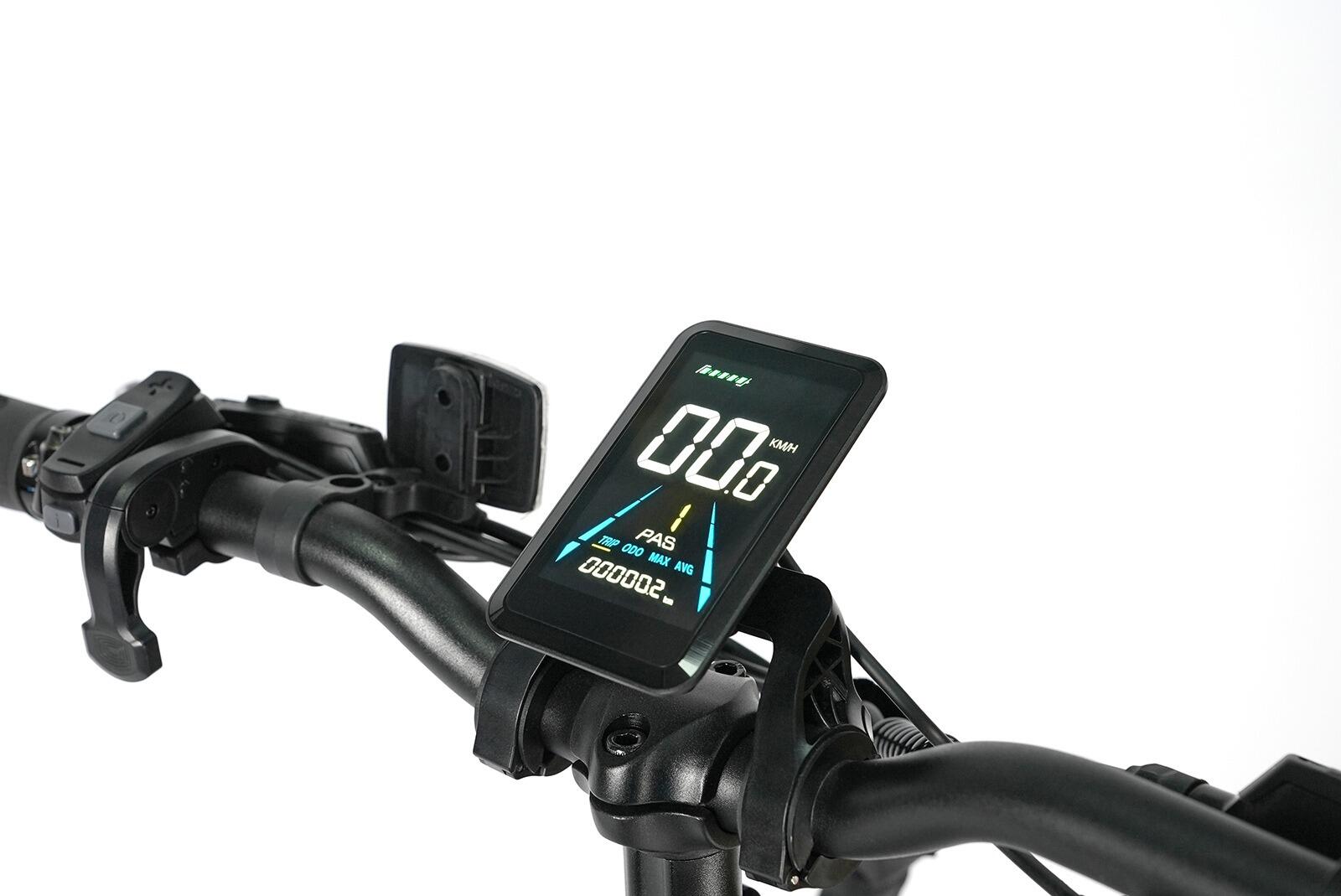 Bicicleta híbrida elétrica F8 deslocamento longa autonomia preto 3/7