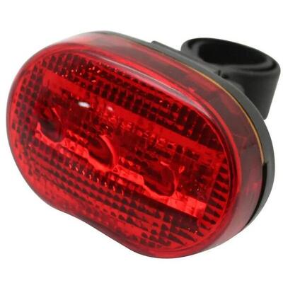 Batterij aangedreven fietslamp op achter zadelpen met leds geleverd met 2 aaa ba