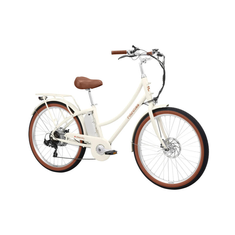 E-Stepcity Bicicletă Electrică – 250W, 36V, 60 km, Shimano 7V. Light Sand