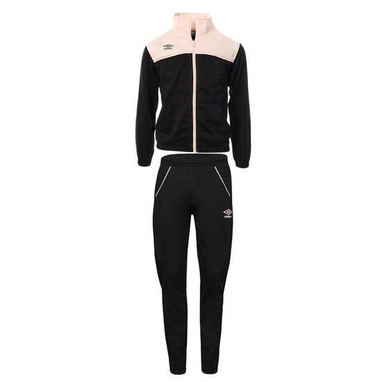 Survêtement Zippée Noire/Rose Fille Umbro Joy
