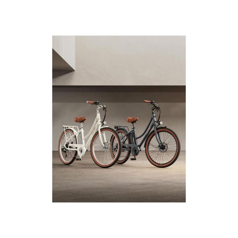 E-Stepcity Bicicletă Electrică – 250W, 36V, 60 km, Shimano 7V. Blue