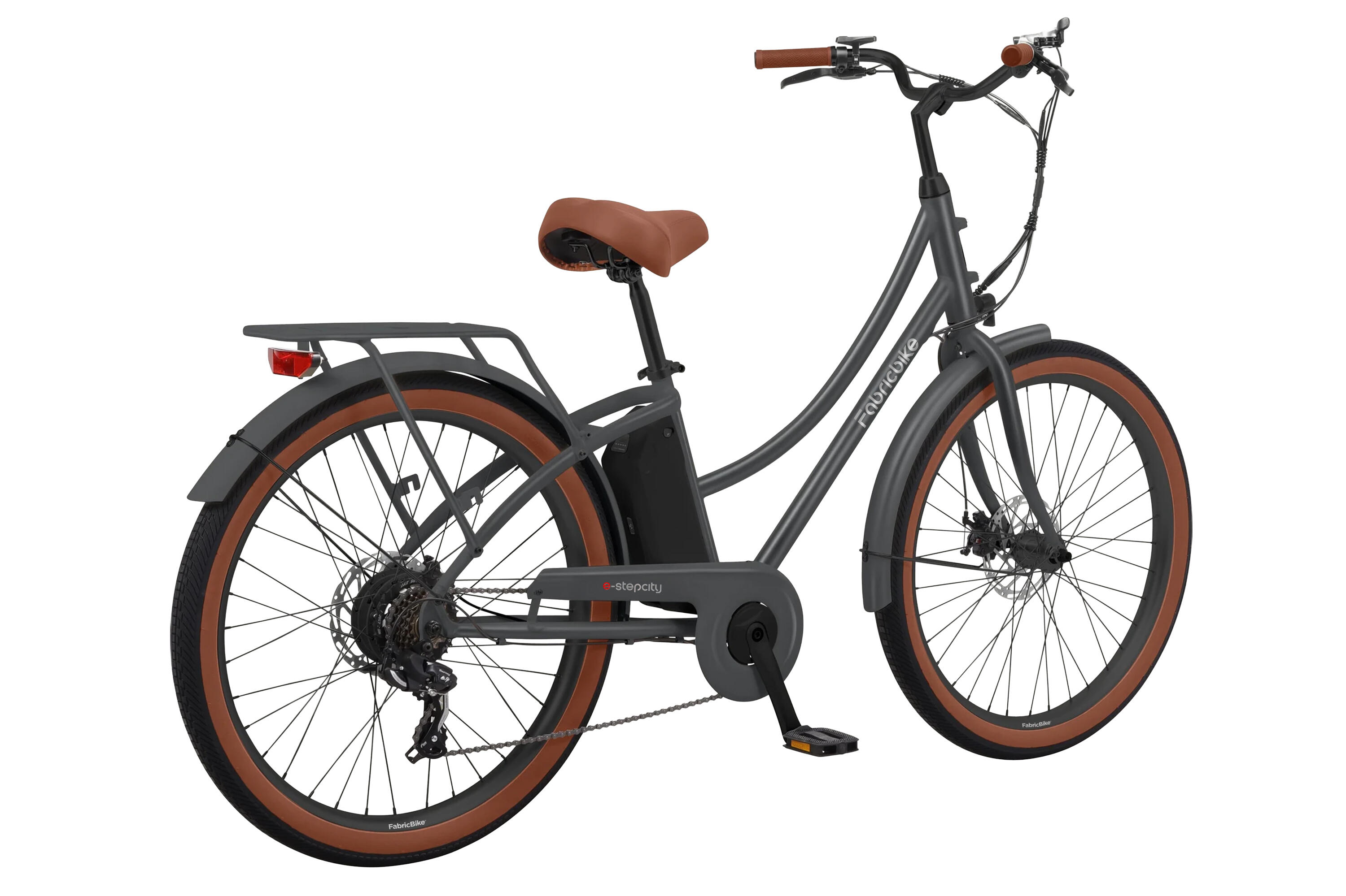 E-Stepcity Vélo Électrique - 250W, 36V, 60 km, Shimano 7V. Graphite 3/4