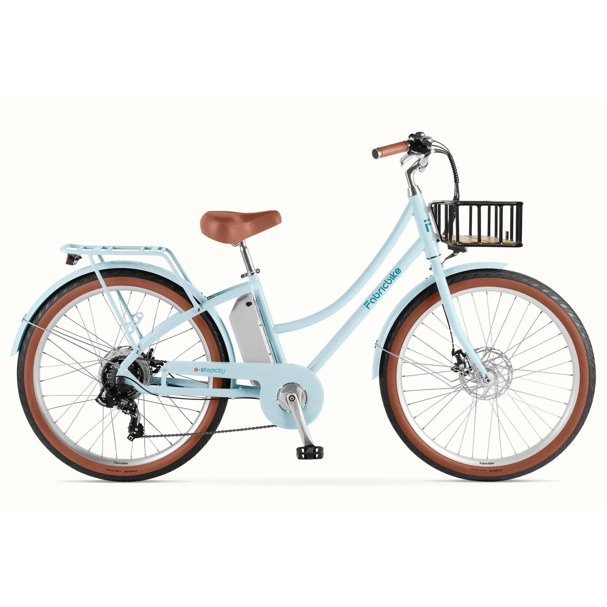 FABRICBIKE E-Stepcity Elektrické Městské Kolo – 250W, 36V, 60 km, Shimano 7rychl. Blue Plus
