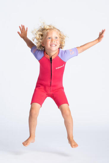 COMBINAISON NEOPRENE C-SKINS KID BABY SHORTI CORAL 4 ANS
