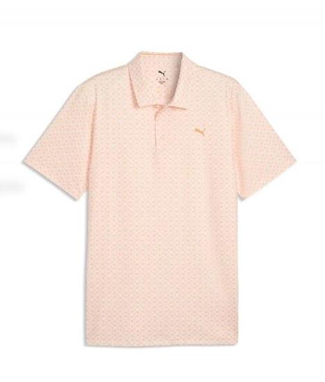 Polo da golf da uomo Puma Mattr Scallop arancione