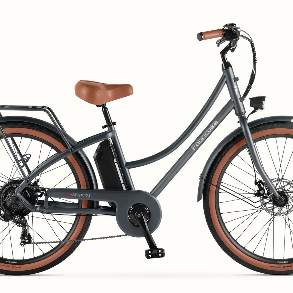E-Stepcity Electric Bike – 250W, 36V, 60 km Range, Shimano 7-Speed. Graphite