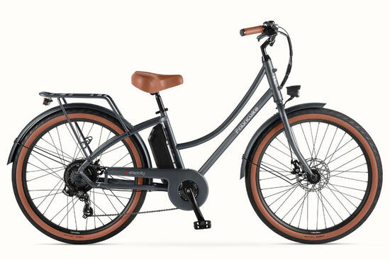 E-Stepcity Vélo Électrique - 250W, 36V, 60 km, Shimano 7V. Graphite
