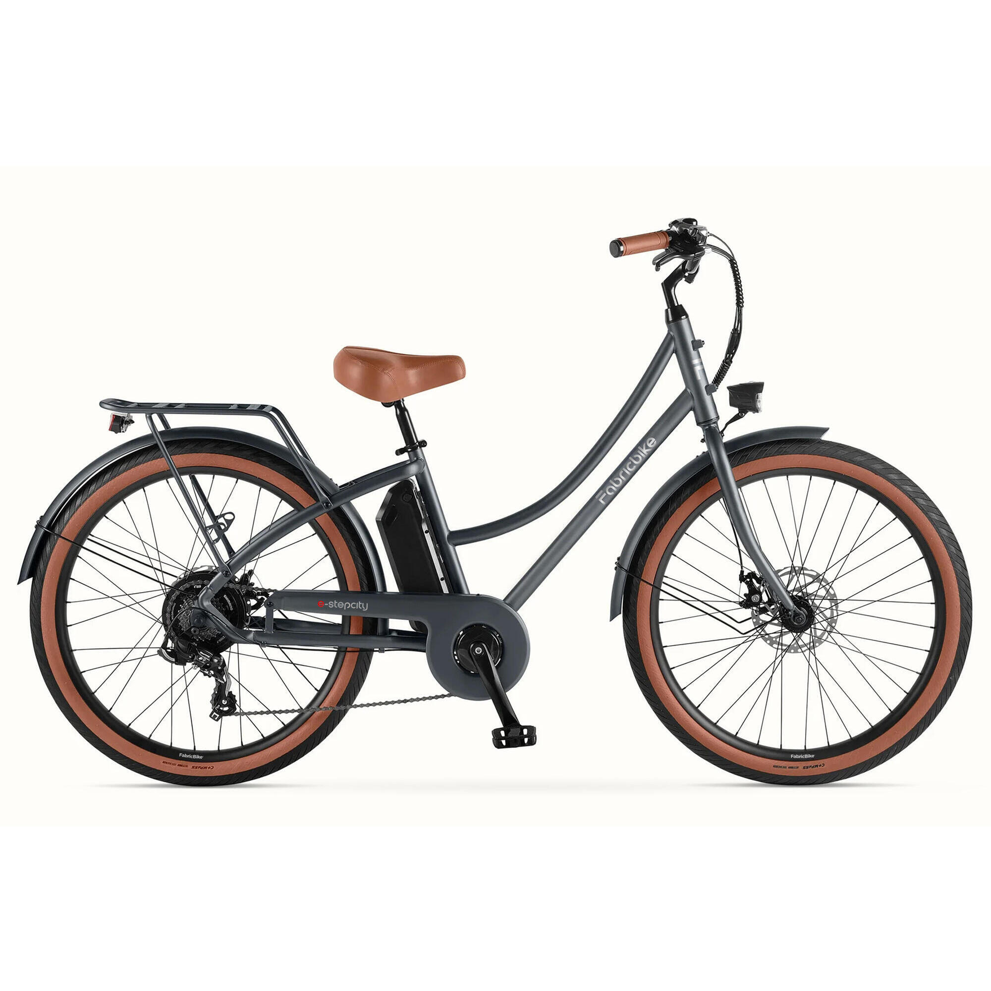 FABRICBIKE E-Stepcity Elektrické Městské Kolo – 250W, 36V, 60 km, Shimano 7rychl. Graphite