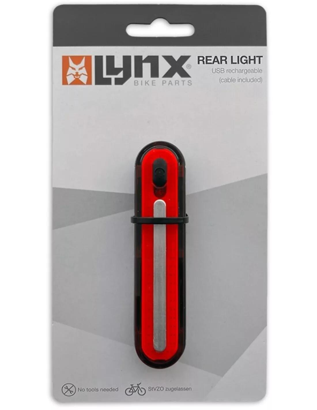 Luz trasera roja para bicicleta 100 lúmenes LED recargable por USB 5/6