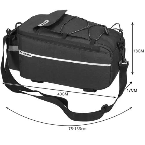 Geanta termica bicicleta, 9 L, suport sticla, curea umar detasabila, 40x16x 7 cm