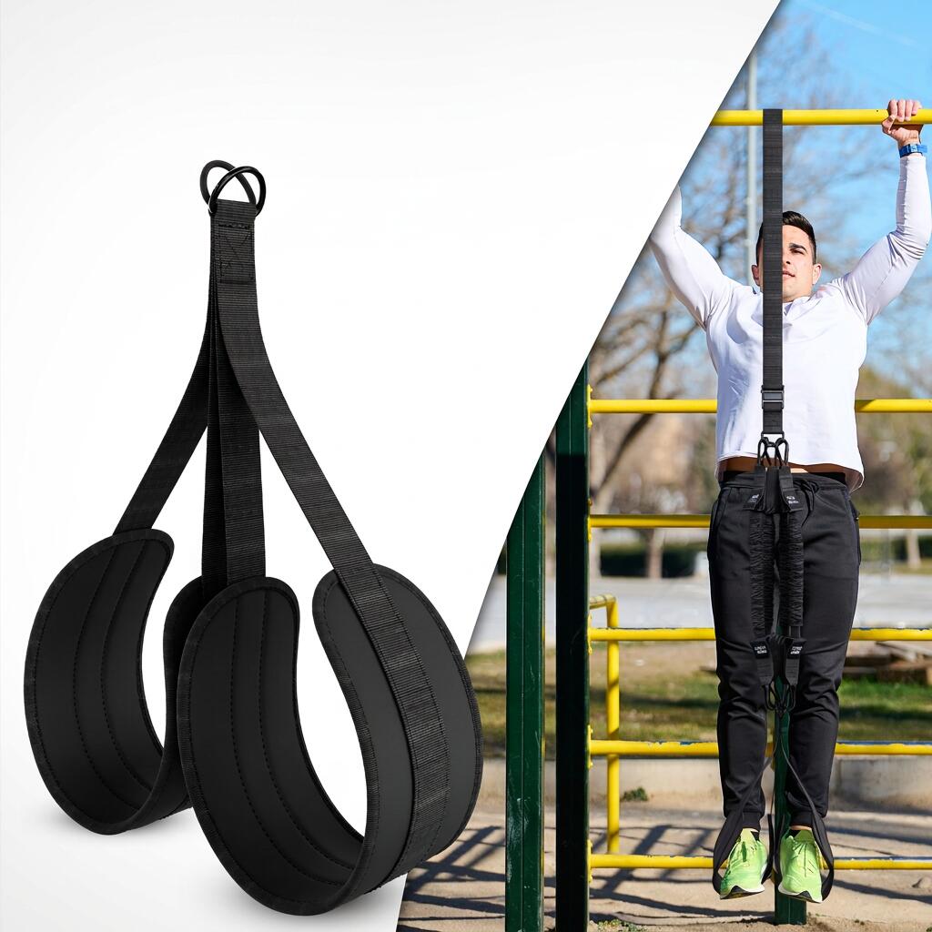 Klimmzughilfe Set mit Fußschlaufe & 4 Seilen, 136 kg Unterstützung im Home Gym 5/7