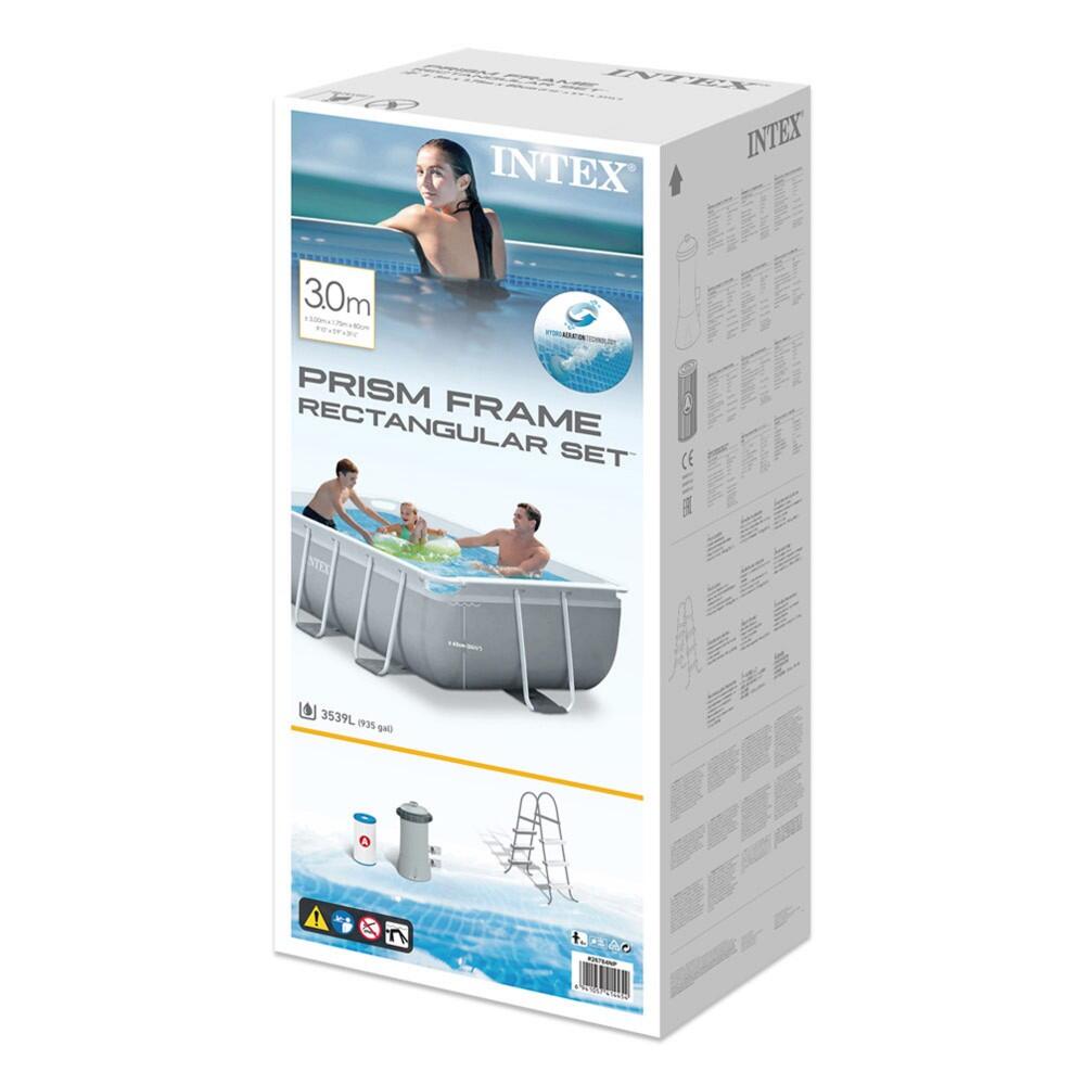 Piscina rectangular prisma frame Intex 300x175x80 cm com bomba 5/5