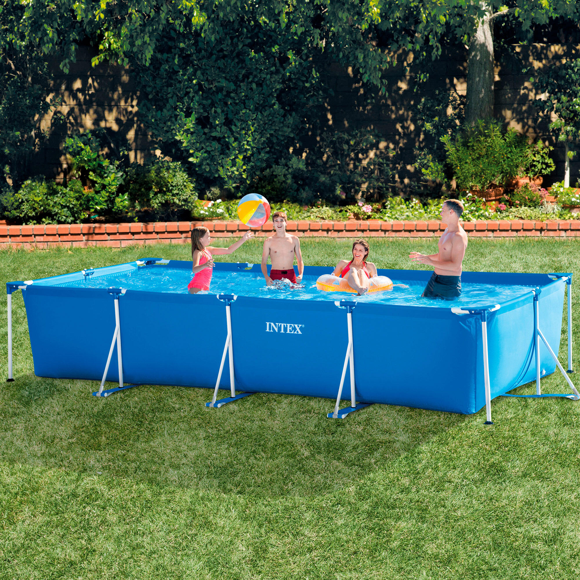 450 x 220 x 90 cm Intex Metal Frame Piscine Rectangulaire 2/7