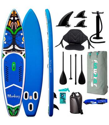 Opblaasbaar sup board monkey 11'6" complete set – paddle board 350x84x15 cm