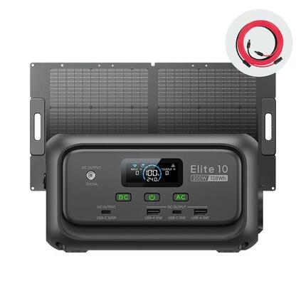 Elite 10 station portable+100W panneau solaire pour camping et secours quotidien