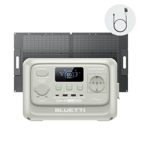 Elite 30 V2 générateur solaire avec panneau 100W, 288Wh 600W pour camping,voyage