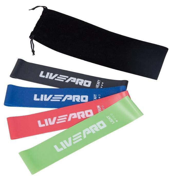 Odporová fitness aerobic guma LivePro SET 4 ks 2/2