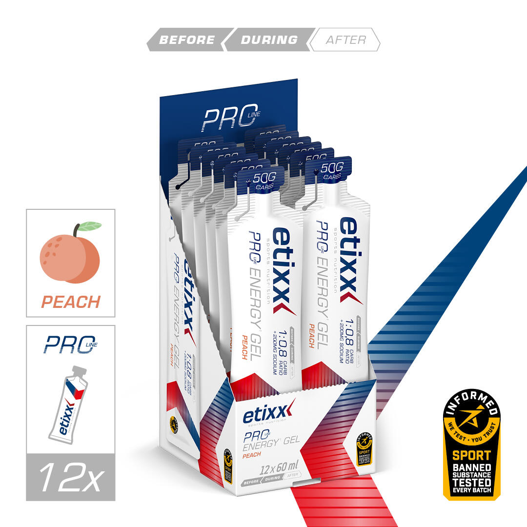 Etixx PRO LINE Energy Gel Pêche 12x60ml 2/6